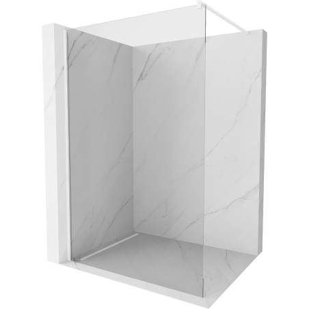 Mexen Kioto Walk-in Shower Wall 140 x 200 cm, Transparent 8 mm, White - 800-140-101-20-00