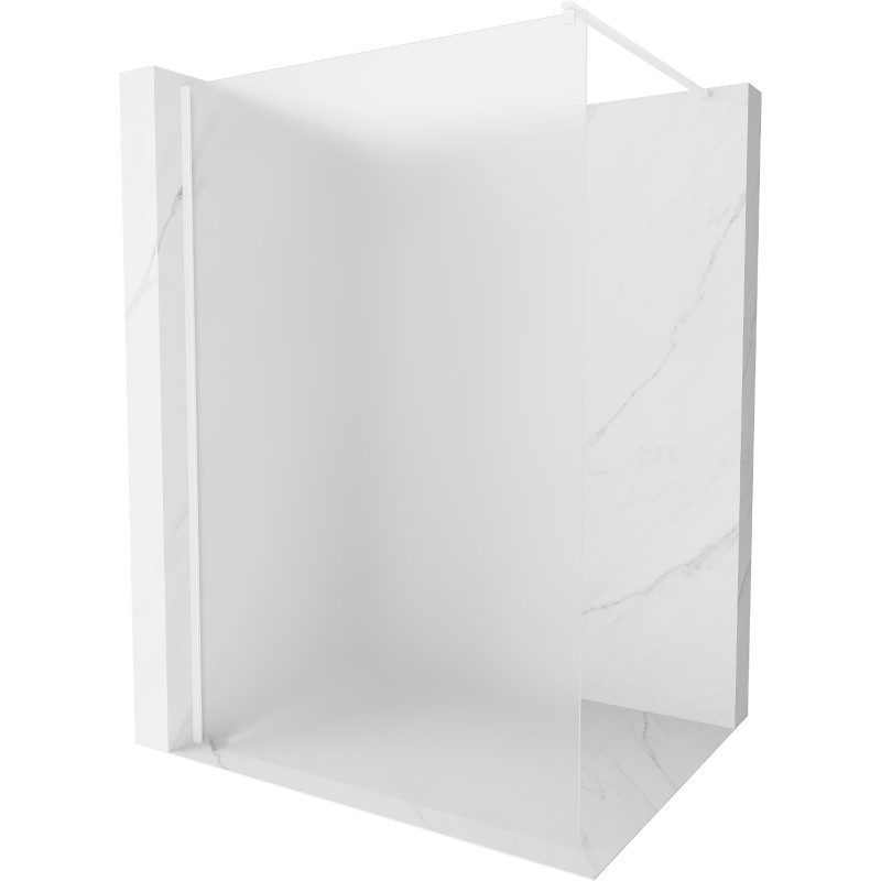 Mexen Kioto Walk-in Shower Wall 90 x 200 cm, Frosted 8 mm, White - 800-090-101-20-30
