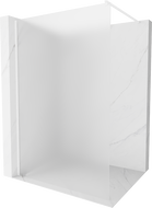 Mexen Kioto shower screen 120 x 200 cm, Frosted 8 mm, White - 800-120-101-20-30