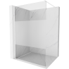 Mexen Kioto Walk-in Shower Wall 100 x 200 cm, Transparent/Frost 8 mm, White - 800-100-101-20-35