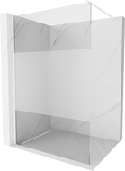 Mexen Kioto shower screen 100 x 200 cm, Transparent/Frosted 8 mm, White - 800-100-101-20-35