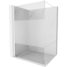 Mexen Kioto Walk-in Shower Wall 110 x 200 cm, Transparent/Frosted 8 mm, White - 800-110-101-20-35