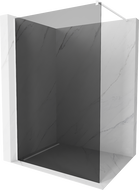 Mexen Kioto Walk-in Shower Screen 110 x 200 cm, 8 mm Graphite, White - 800-110-101-20-40