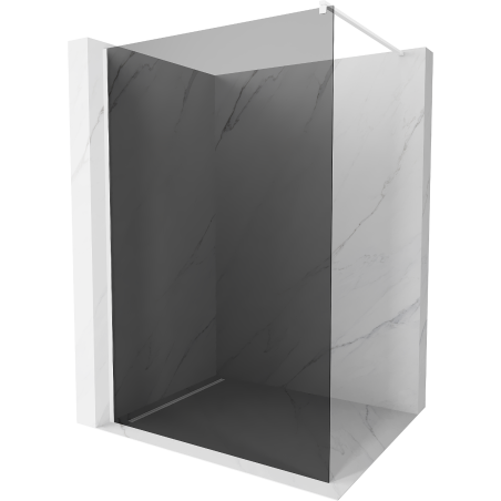 Mexen Kioto shower screen 120 x 200 cm, Graphite 8 mm, White - 800-120-101-20-40
