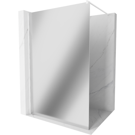 Mexen Kioto shower screen Walk-in 120 x 200 cm, mirror 8 mm, white - 800-120-101-20-50