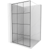Mexen Kioto shower screen 110 x 200 cm, Transparent/Black pattern 8 mm, White - 800-110-101-20-77