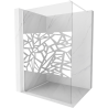 Mexen Kioto shower screen 70 x 200 cm, Transparent/White pattern 8 mm, White - 800-070-101-20-85