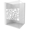 Mexen Kioto Walk-in Shower Wall 80 x 200 cm, White Pattern 8 mm, White - 800-080-101-20-85