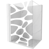 Mexen Kioto shower screen 90 x 200 cm, Transparent/White pattern 8 mm, White - 800-090-101-20-97
