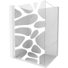 Mexen Kioto Walk-in Shower Screen 110 x 200 cm, White Wave 8 mm, White - 800-110-101-20-97