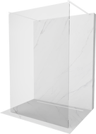 Mexen Kioto freestanding shower wall 130 x 200 cm, transparent 8 mm, white - 800-130-002-20-00