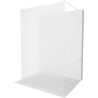 Mexen Kioto Freestanding shower screen 110 x 200 cm, frost 8 mm, white - 800-110-002-20-30
