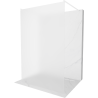 Mexen Kioto freestanding shower wall 120 x 200 cm, frost 8 mm, white - 800-120-002-20-30