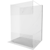 Mexen Kioto free-standing shower wall 120 x 200 cm, transparent/frosted 8 mm, white - 800-120-002-20-35