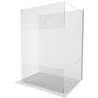 Mexen Kioto freestanding shower wall 100 x 200 cm, transparent/frost 8 mm, white - 800-100-002-20-35