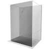 Mexen Kioto freestanding shower wall 110 x 200 cm, graphite 8 mm, white - 800-110-002-20-40