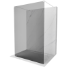 Mexen Kioto freestanding shower wall 120 x 200 cm, graphite 8 mm, white - 800-120-002-20-40