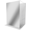 Mexen Kioto freestanding shower wall 120 x 200 cm, mirror 8 mm, white - 800-120-002-20-50