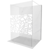 Mexen Kioto freestanding shower wall 100 x 200 cm, white pattern 8 mm, white - 800-100-002-20-85