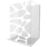 Mexen Kioto freestanding shower wall 100 x 200 cm, white wave 8 mm, white - 800-100-002-20-97