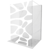 Mexen Kioto free-standing shower screen 140 x 200 cm, Transparent/White pattern 8 mm, White - 800-140-002-20-97