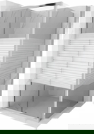 Mexen Apia sliding shower cabin 90 x 90 cm, white stripes, chrome - 840-090-090-01-20