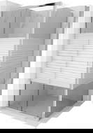 Mexen Apia 100 x 100 cm sliding shower cabin, white stripes, chrome - 840-100-100-01-20