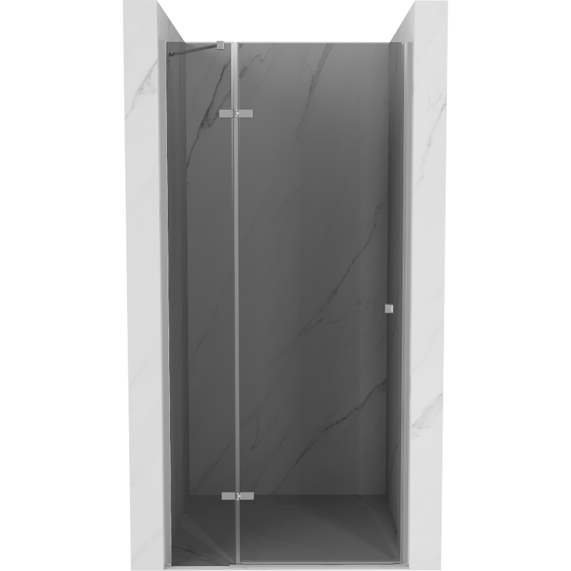 Mexen Roma hinged shower door 70 cm, Graphite, Chrome - 854-070-000-01-40