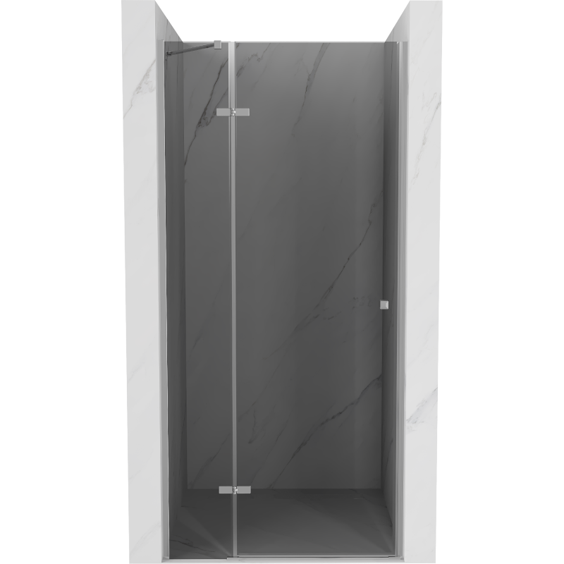 Mexen Roma 90 cm Hinged Shower Door, Graphite, Chrome - 854-090-000-01-40