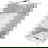 Mexen Apia extendable shower cubicle 100 x 100 cm, Stripes, Chrome + shower tray Flat - 840-100-100-01-20-4010