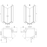Mexen Mist L Duo shower enclosure pivot 120 x 105 cm, transparent, brushed gold - 8A4L-120-105-55-00