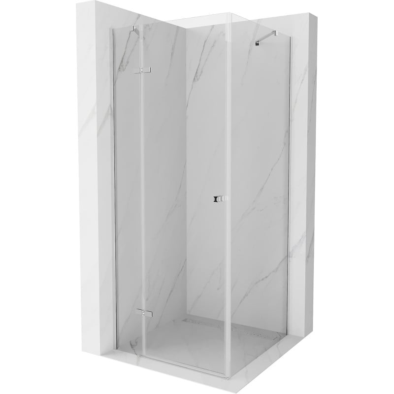 Mexen Roma tilting shower enclosure 100 x 100 cm, transparent, chrome - 854-100-100-01-00
