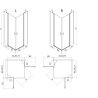 Mexen Mist L Duo shower enclosure hinged 120 x 90 cm, transparent, brushed copper - 8A4L-120-090-65-00