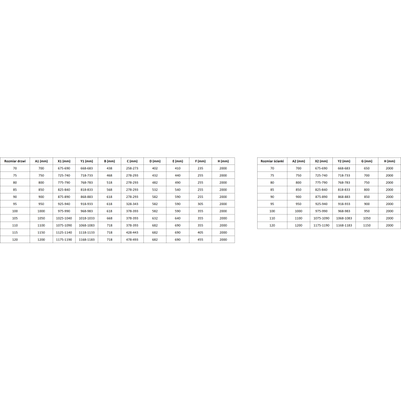 Mexen Mist-H T left-hand hinged shower cabin 120 x 100 cm, transparent, black - 8A5T-120-100-70-00-L