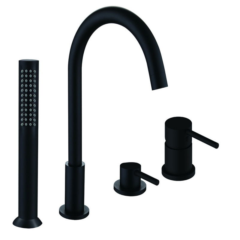 Mexen Alma bathtub mixer tap, Black - 75032-70