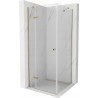 Mexen Roma swing shower cabin 70 x 70 cm, transparent, gold - 854-070-070-50-00