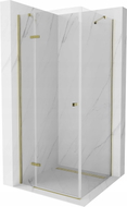 Mexen Roma pivot shower cabin 80 x 80 cm, transparent, gold - 854-080-080-50-00