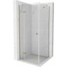 Mexen Roma swing shower cabin 100 x 100 cm, transparent, gold - 854-100-100--50-00