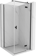 Mexen Mist-H T right-hand pivot shower enclosure 70 x 70 cm, transparent, black - 8A5T-070-070-70-00-P