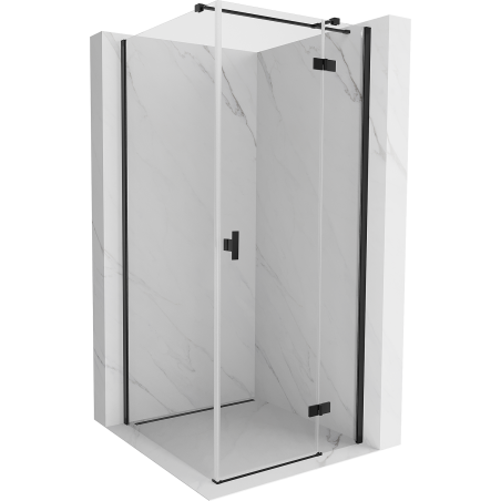 Mexen Mist-H T right-hand hinged shower cabin 80 x 80 cm, transparent, black - 8A5T-080-080-70-00-P