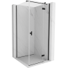 Mexen Mist-H T right hinged shower enclosure 95 x 95 cm, transparent, black - 8A5T-095-095-70-00-P