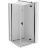 Mexen Mist-H T right-hinged shower cabin 100 x 100 cm, transparent, black - 8A5T-100-100-70-00-P