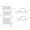Mexen Ares bathroom radiator side 900 x 400 mm, 312 W, black - W102-0900-400-00-70-S
