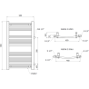 Mexen Ares bathroom side radiator 900 x 500 mm, 372 W, white - W102-0900-500-00-20-S