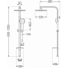 Mexen Q05 shower column, Chrome/White - 798050595-00