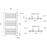 Mexen Mars bathroom radiator side 700 x 400 mm, 238 W, white - W110-0700-400-00-20-S