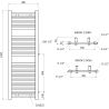 Mexen Mars side bathroom radiator 1200 x 400 mm, 439 W, black - W110-1200-400-00-70-S
