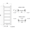 Mexen Bolt bathroom radiator 700 x 300 mm, 141 W, anthracite - W126-0700-300-00-66