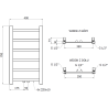 Mexen Bolt bathroom radiator 700 x 400 mm, 165 W, white - W126-0700-400-00-20