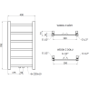 Mexen Bolt bathroom radiator 700 x 400 mm, 165 W, black - W126-0700-400-00-70